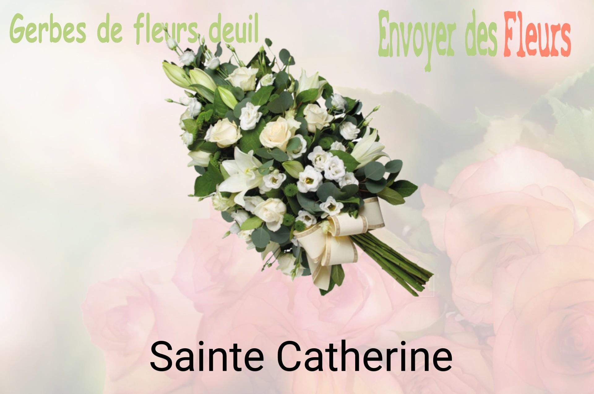 Gerbe de fleurs de deuil livrée à Sainte-Catherine